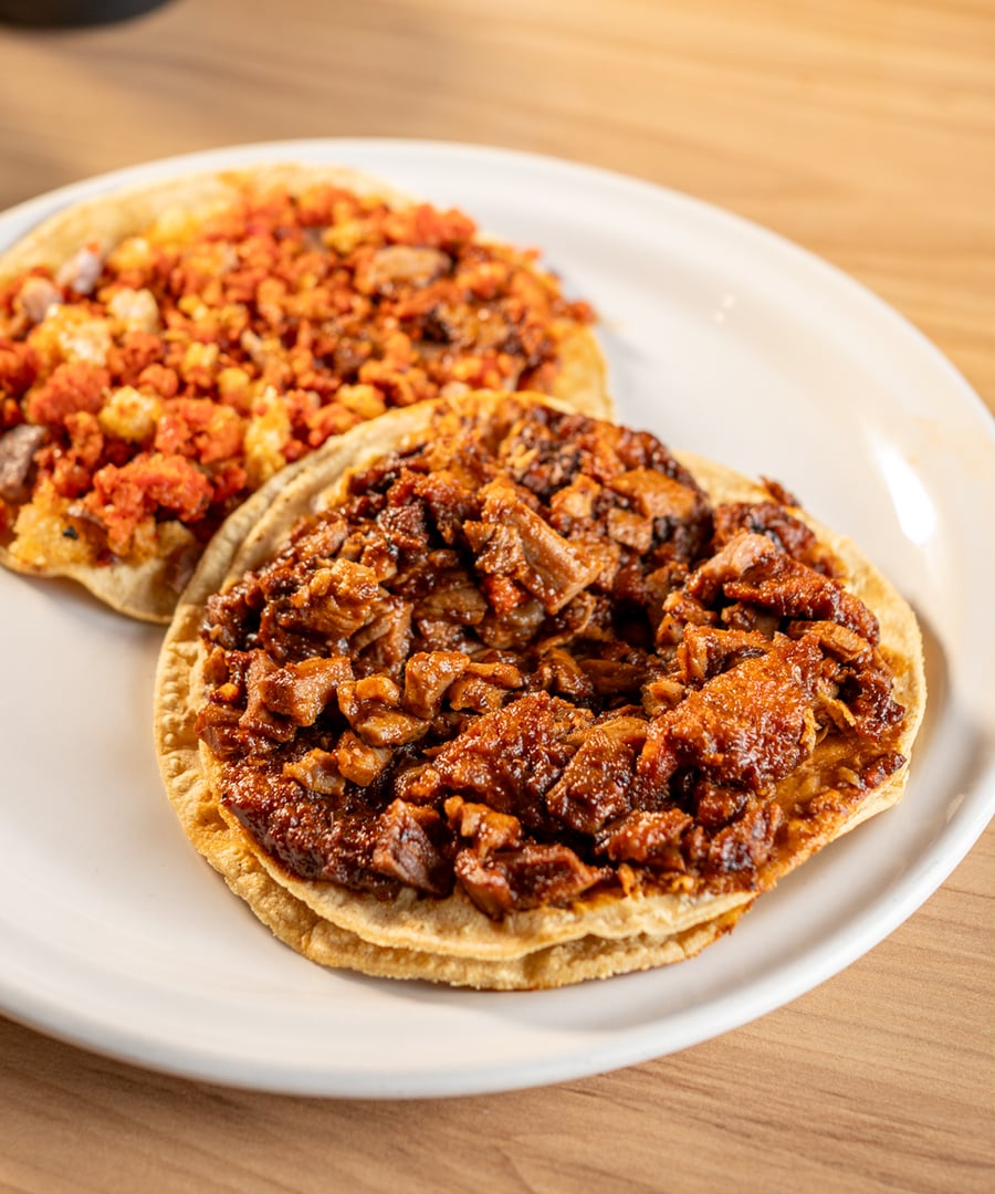 Tacos campechanos en plato