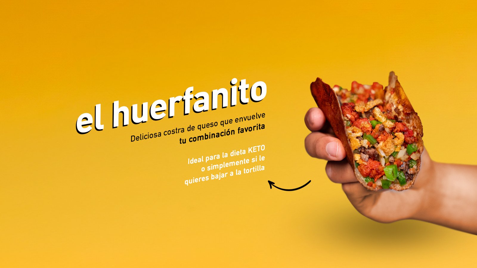 El Huerfanito: deliciosa costra de queso que envuelve tu combinación favorita. Ideal para dieta KETO.